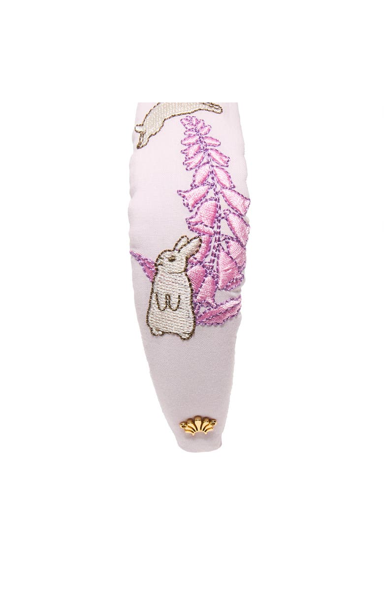 Lele Sadoughi Kids Knotted Easter Bunnies Embroidered Headband, Alternate, color, Spring Blooms