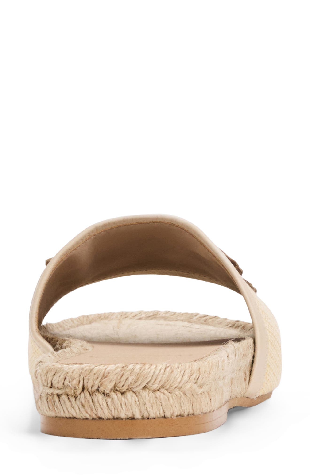 Sabina Slide Sandal, Alternate, color, NATURAL RAFFIA/ WHITE