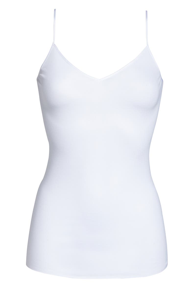 Cotton Seamless Spaghetti Camisole, Alternate, color, WHITE