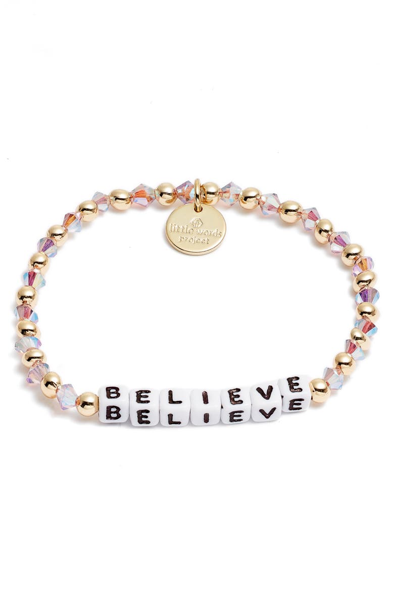 Little Words Project Believe Bracelet, Main, color,