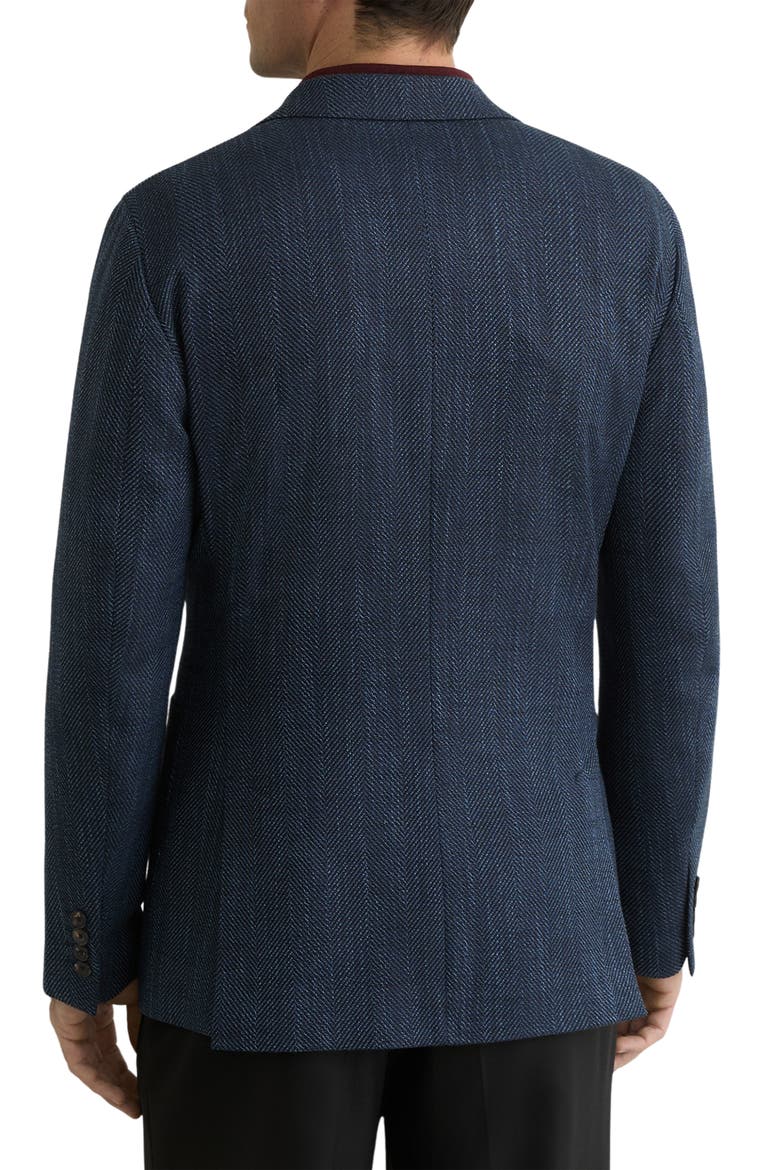 Manci Herringbone Sport Coat, Alternate, color, NAVY