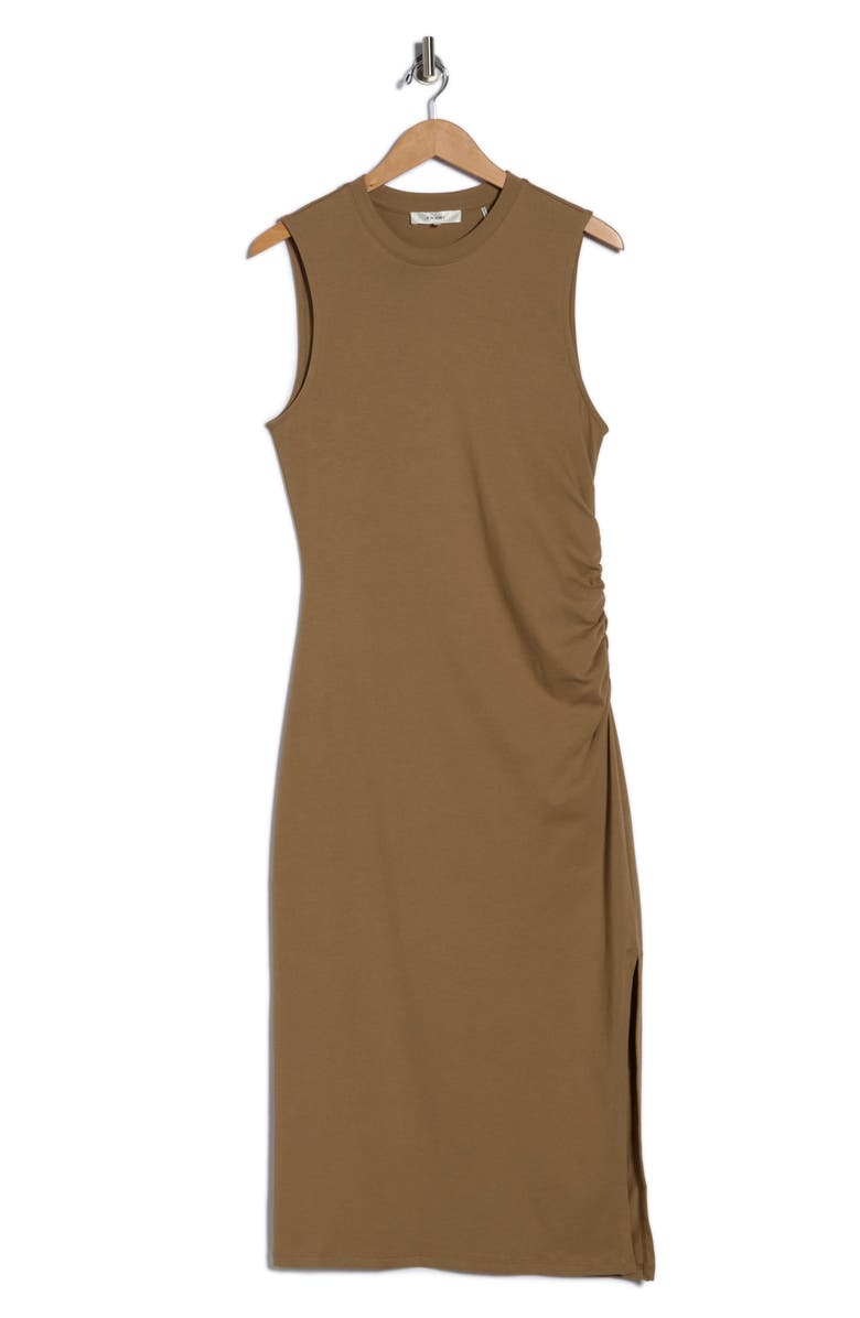 FRAME Cotton T-Shirt Dress, Alternate, color, Khaki