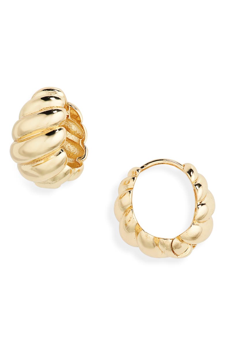 AREA STARS Twist Huggie Hoop Earrings, Main, color, 