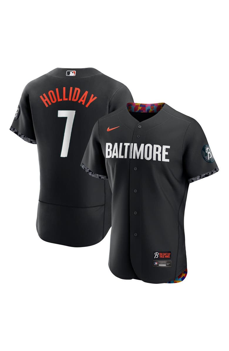Nike Men's Nike Jackson Holliday Black Baltimore Orioles City Connect Authentic Player Jersey, Main, color, Black