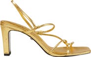 SANDRO Embossed leather sandals