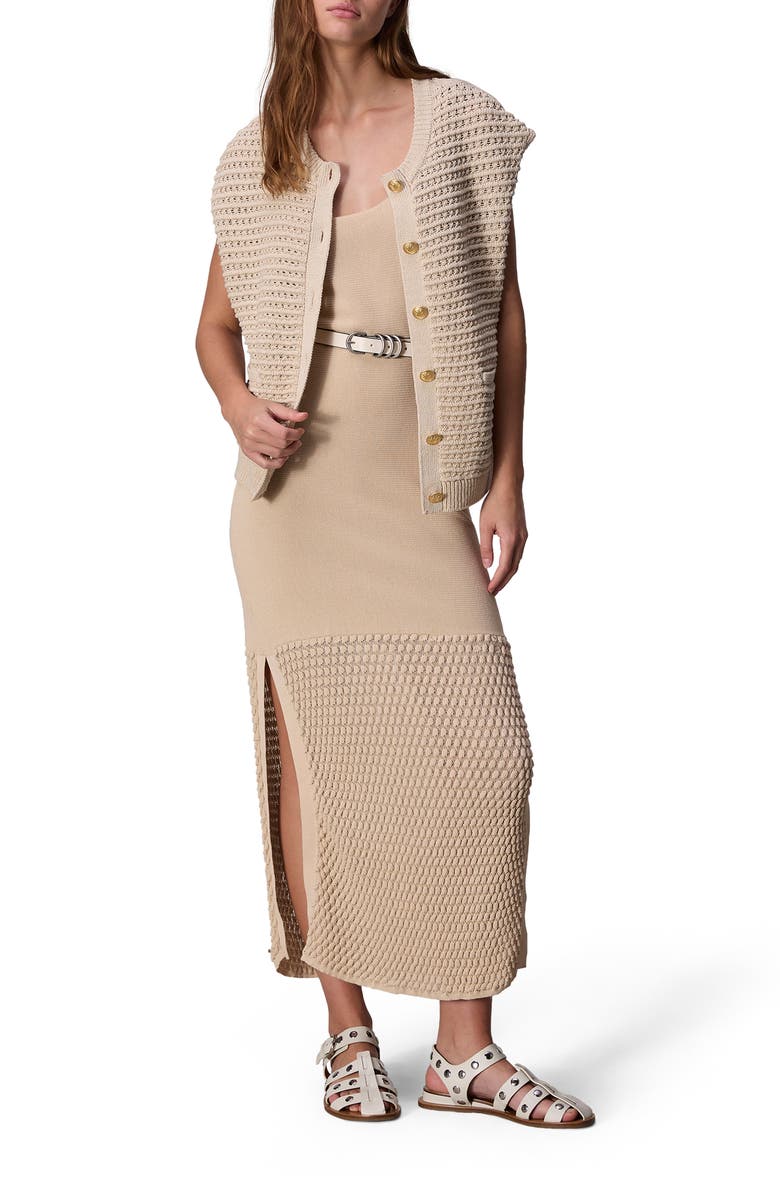 rag & bone Georgia Sleeveless Knit Maxi Dress, Alternate, color, Beige