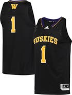 adidas Men's adidas #1 Black Washington Huskies Reverse Retro Jersey