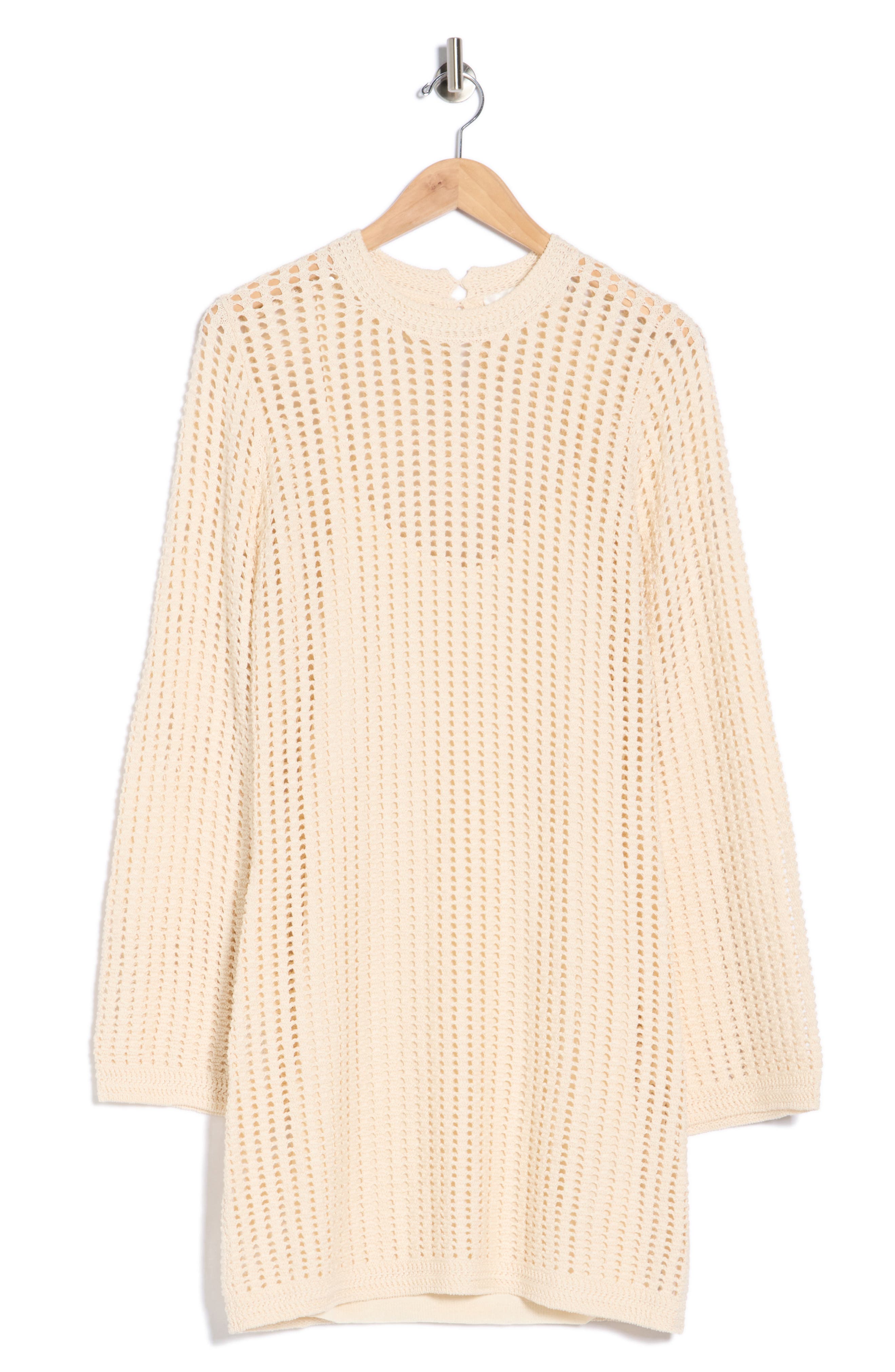FRAME The Crochet Bell Sleeve Cotton Dress