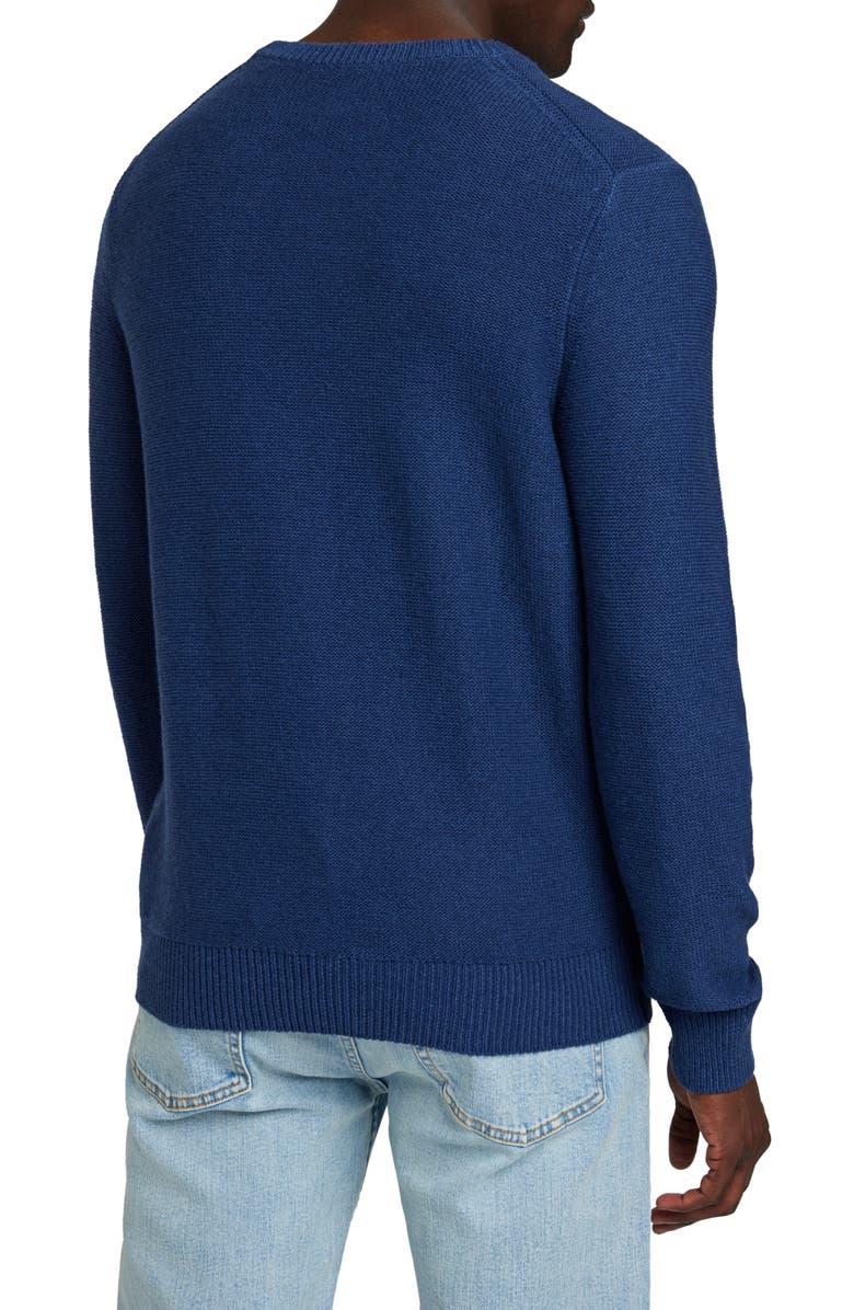 Faherty Surf Stripe Crewneck Sweater, Alternate, color, Navy Sea Sunset