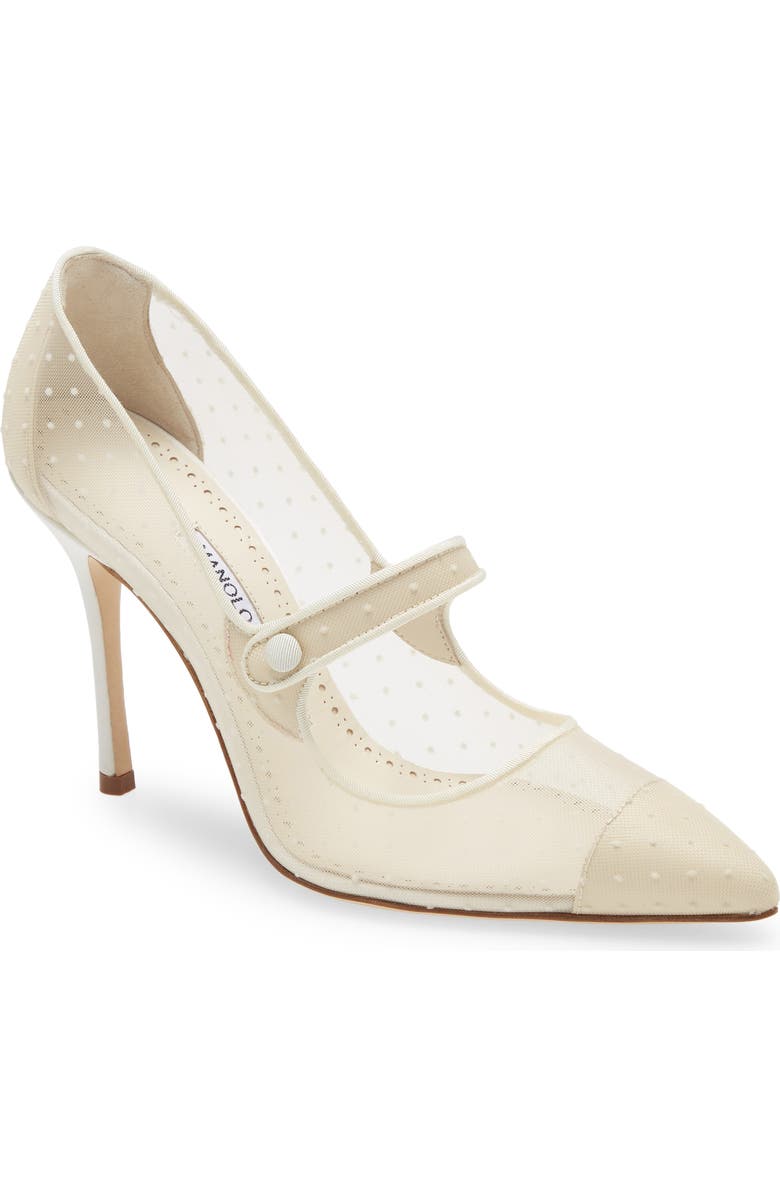Manolo Blahnik Campari Pointed Toe Mary Jane Pump, Main, color,