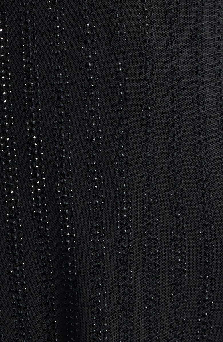 Elie Tahari The Martine Sequin Long Sleeve Midi Dress, Alternate, color, Noir