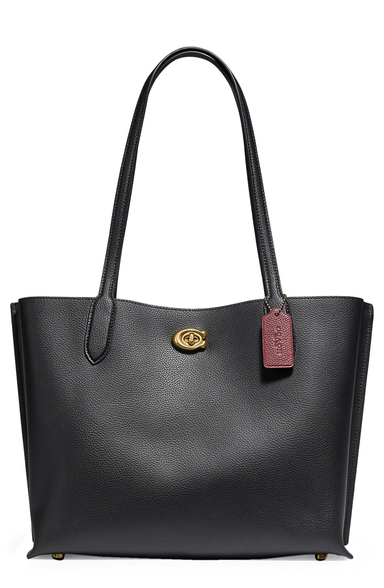 COACH Willow Leather Tote, Main, color, 