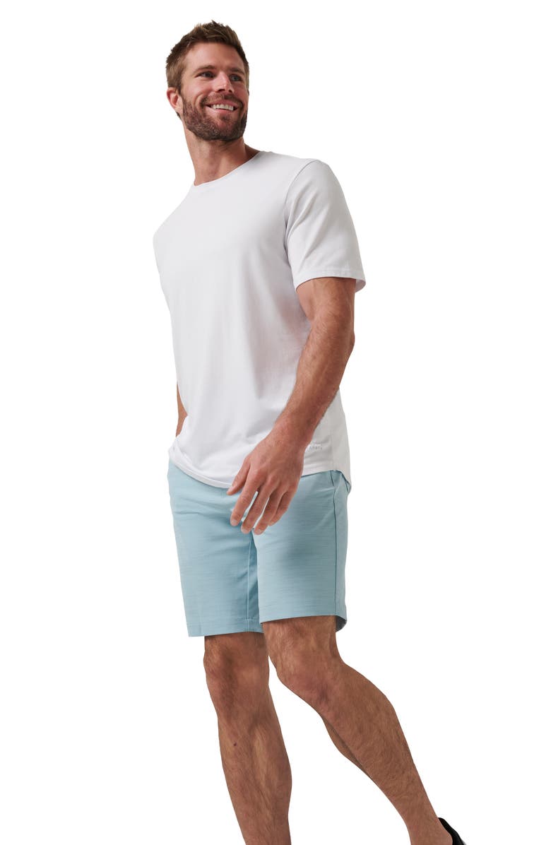 TravisMathew Travel Year flat Front Shorts, Alternate, color, Cory Blue