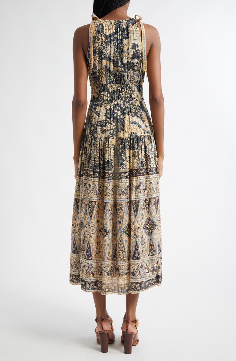 Ulla Johnson Essie Smocked Waist Sleeveless Maxi Dress, Alternate, color, 