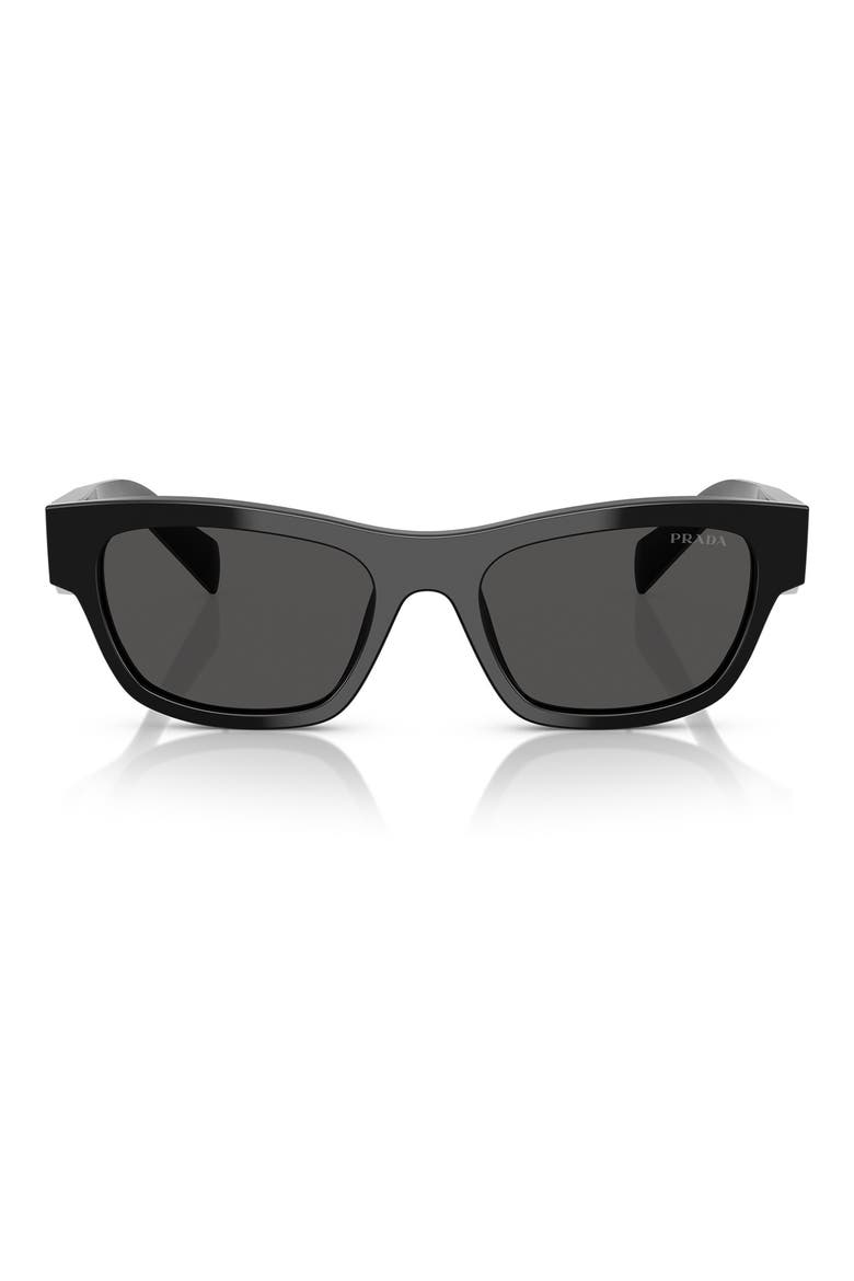 52mm Butterfly Polarized Sunglasses, Main, color, BLACK