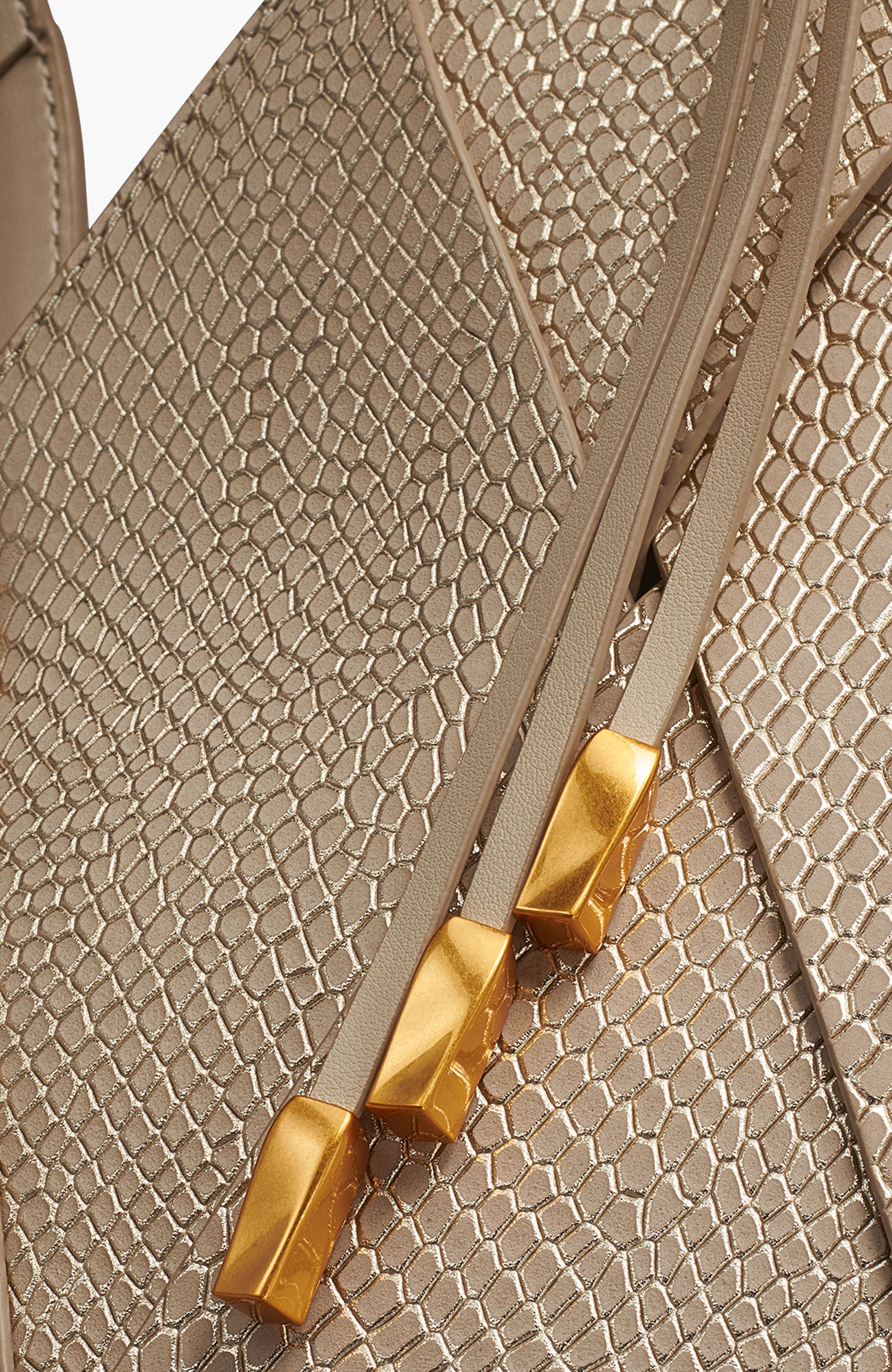 Baldwin Large Woven Mini Shoulder, Alternate, color, Metallic Bone