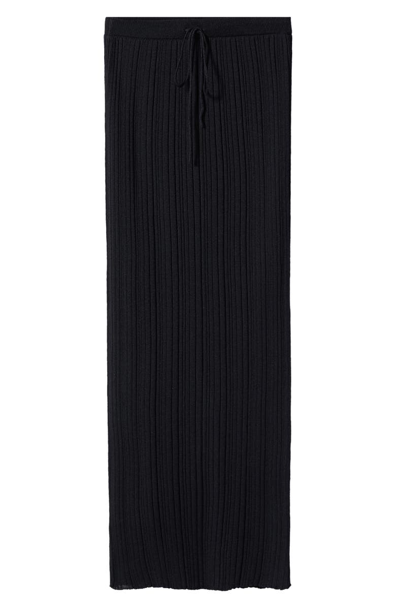 MANGO Rib Front Slit Skirt, Alternate, color,