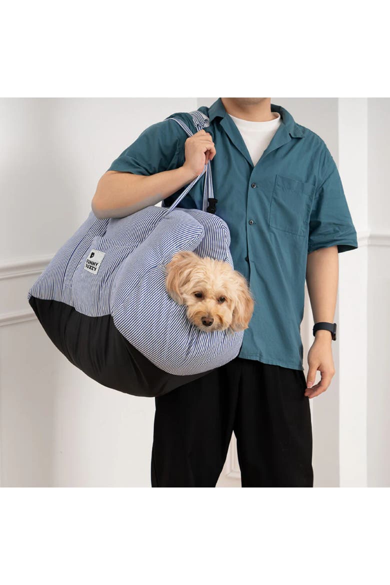 Dog Car Seat Bed, Alternate, color, Blue Stripe