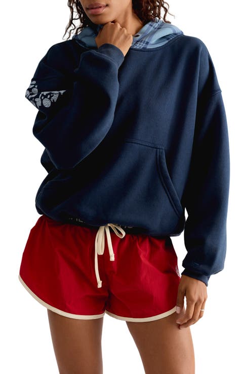 Plaid Hood Pullover Hoodie