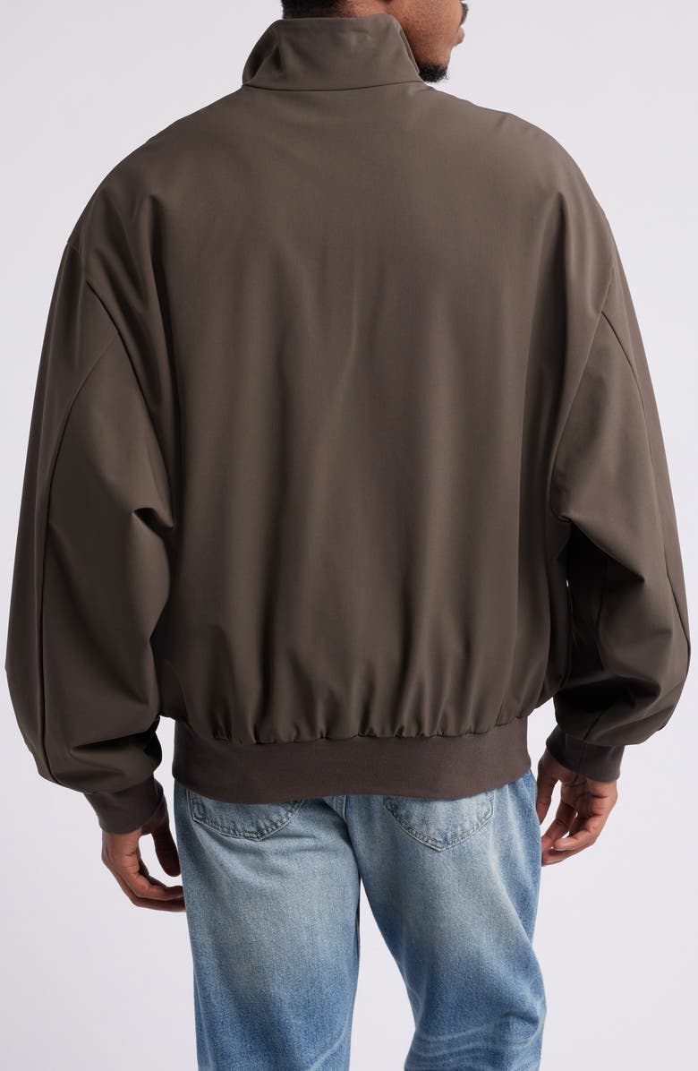 Fear of God Essentials Bonded Stretch Nylon Bomber Jacket, Alternate, color, 
