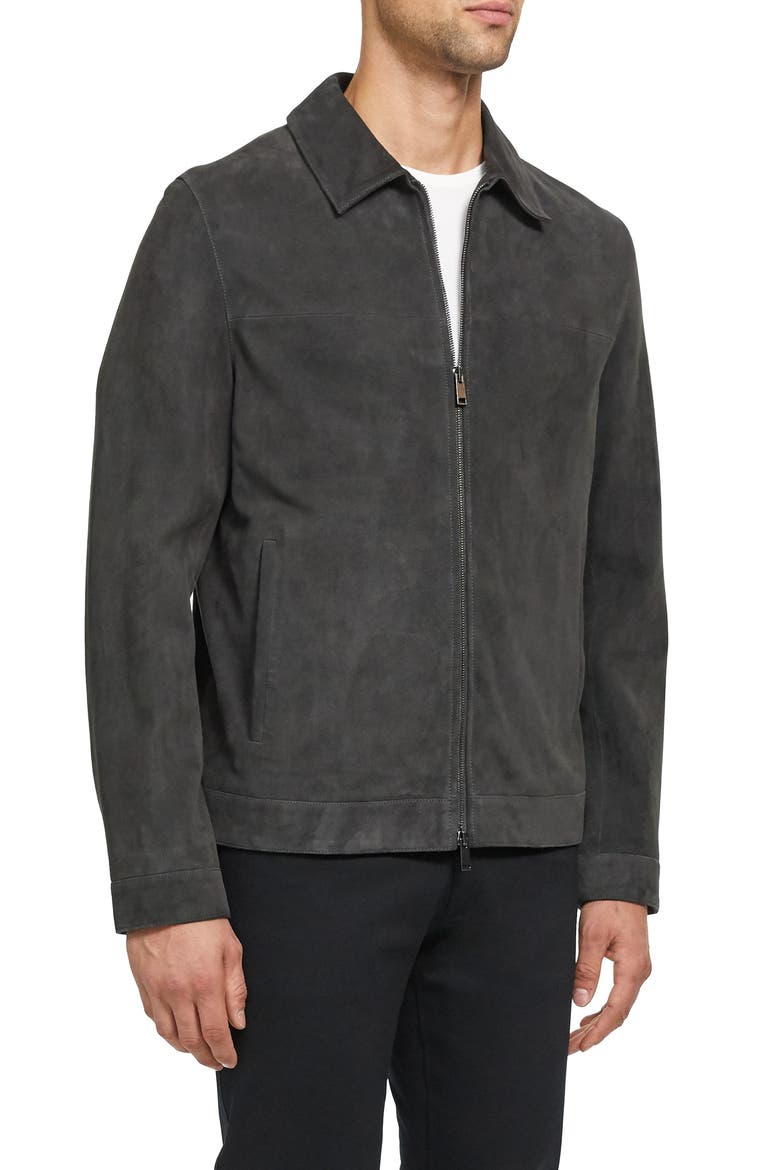 Roscoe Radic Suede Jacket, Alternate, color, ASPHALT