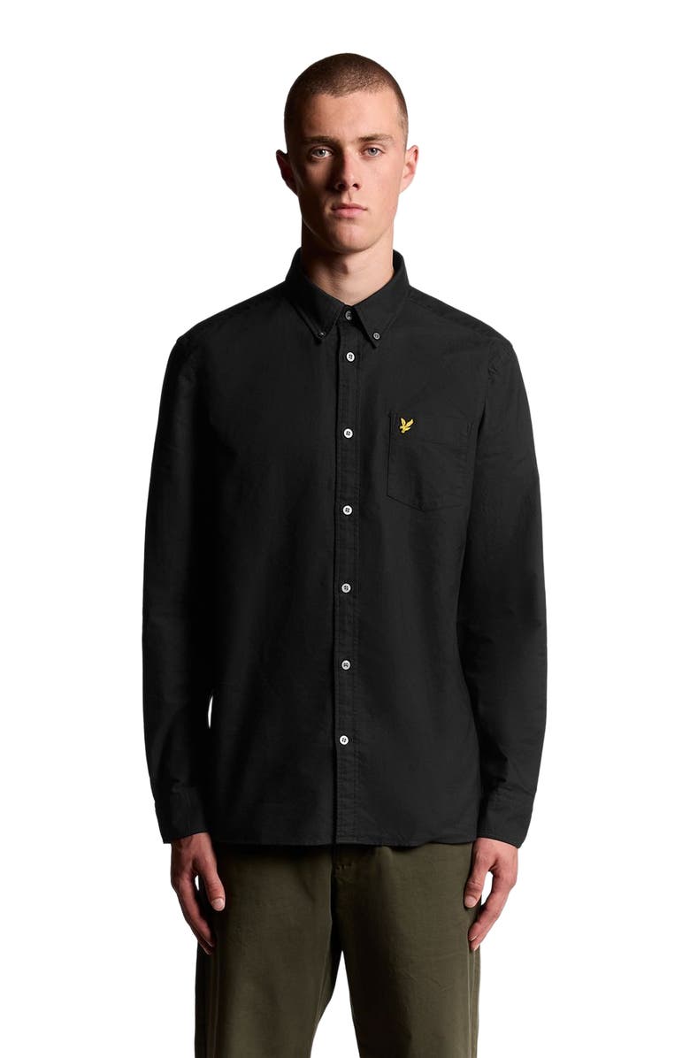 Lyle & Scott Plain Oxford Shirt, Alternate, color, Jet Black