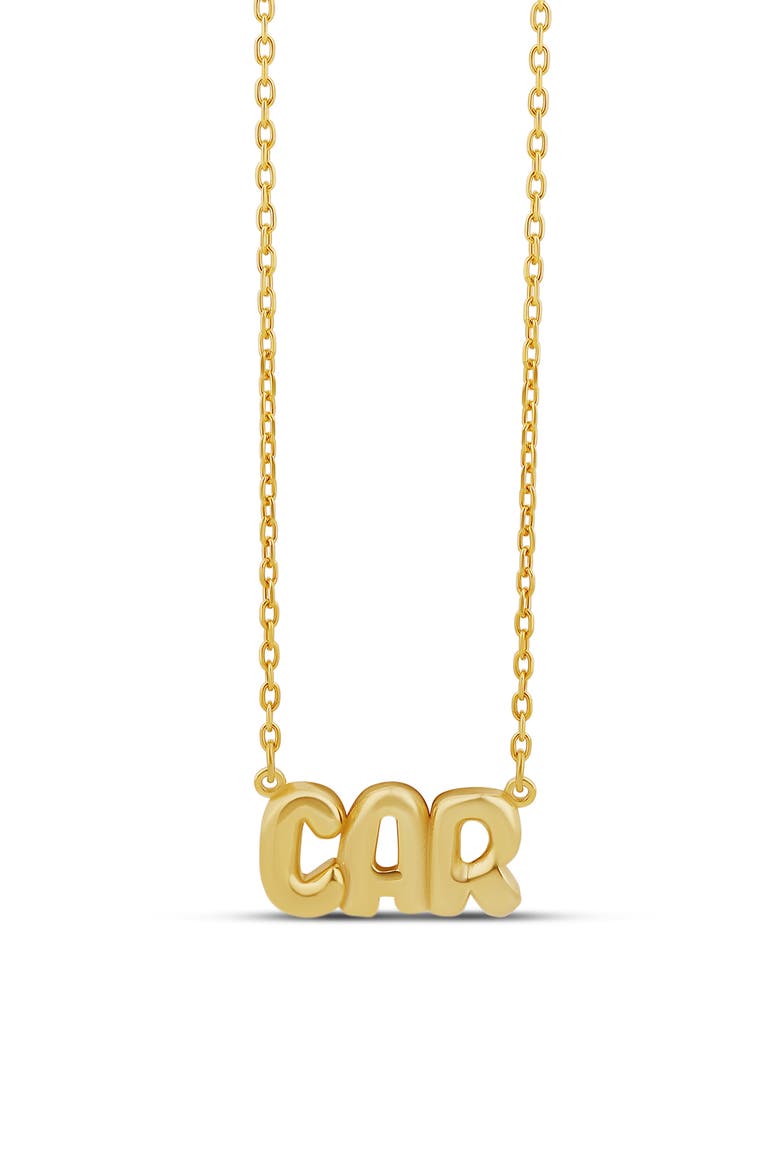 Helium Script Necklace, Main, color, GOLD