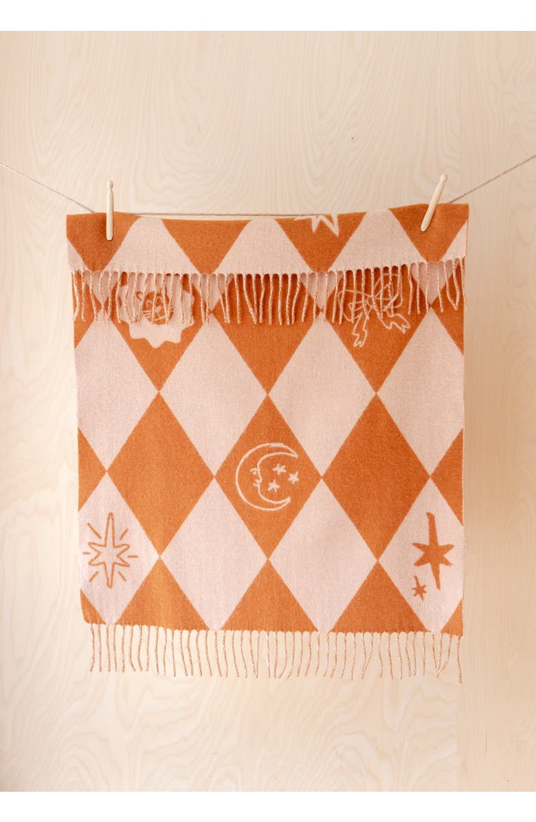 TBCo Lambswool Jacquard Baby Blanket, Alternate, color, Harlequin Jacquard