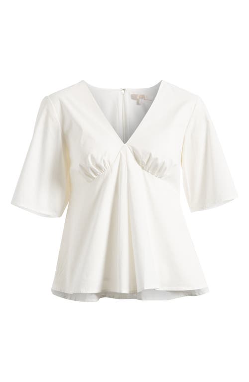 Shop Wayf Zelma V-neck Babydoll Top In Ivory