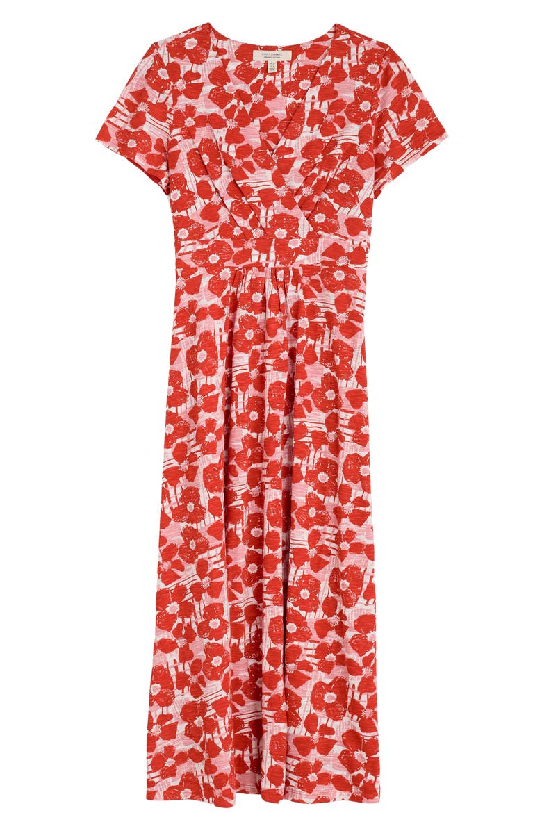 Seasalt Cornwall Chapelle Floral Organic Cotton Jersey Dress, Alternate, color, Patchwork Bloom Mandarin