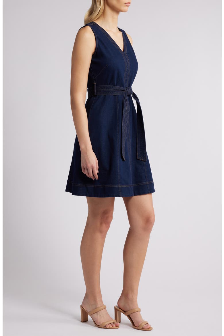 Denim A-Line Dress, Alternate, color, METROPOLITAN WASH