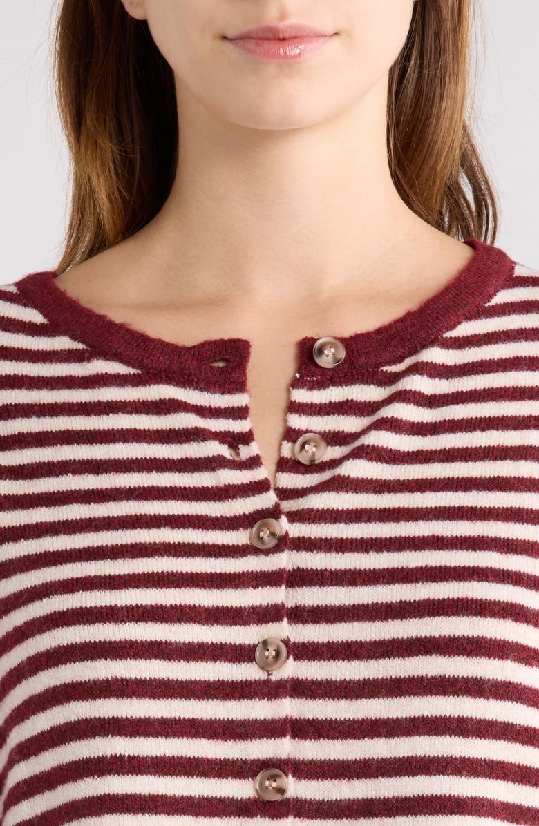 PacSun Georgia Stripe Roll Hem Cardigan, Alternate, color, Stripe