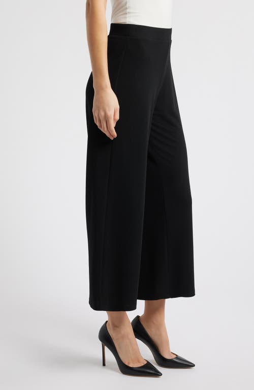 Anne Klein Crop Palazzo Pants In Anne Black