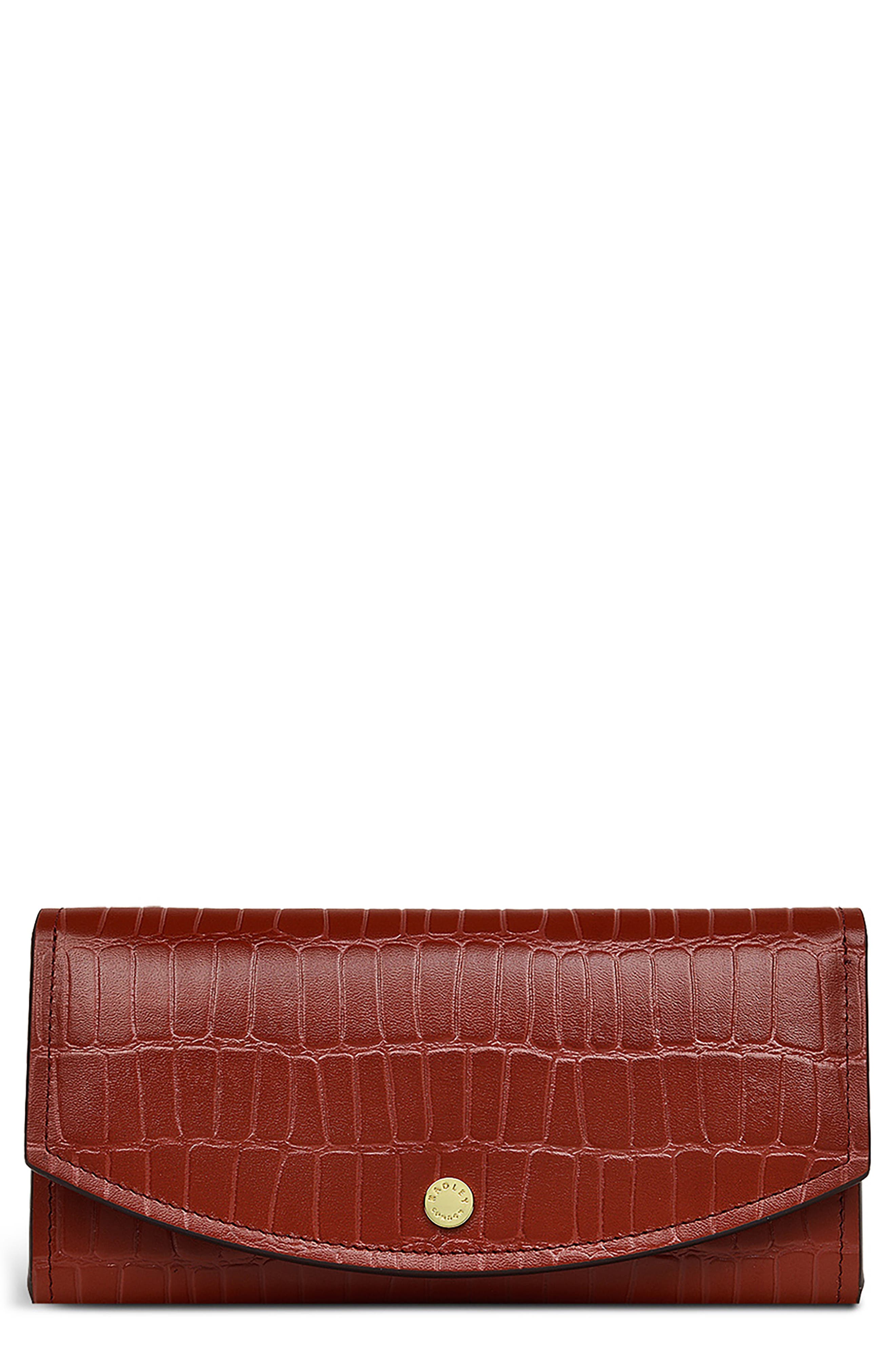Radley River Road Croc Embossed Large Flap Wallet