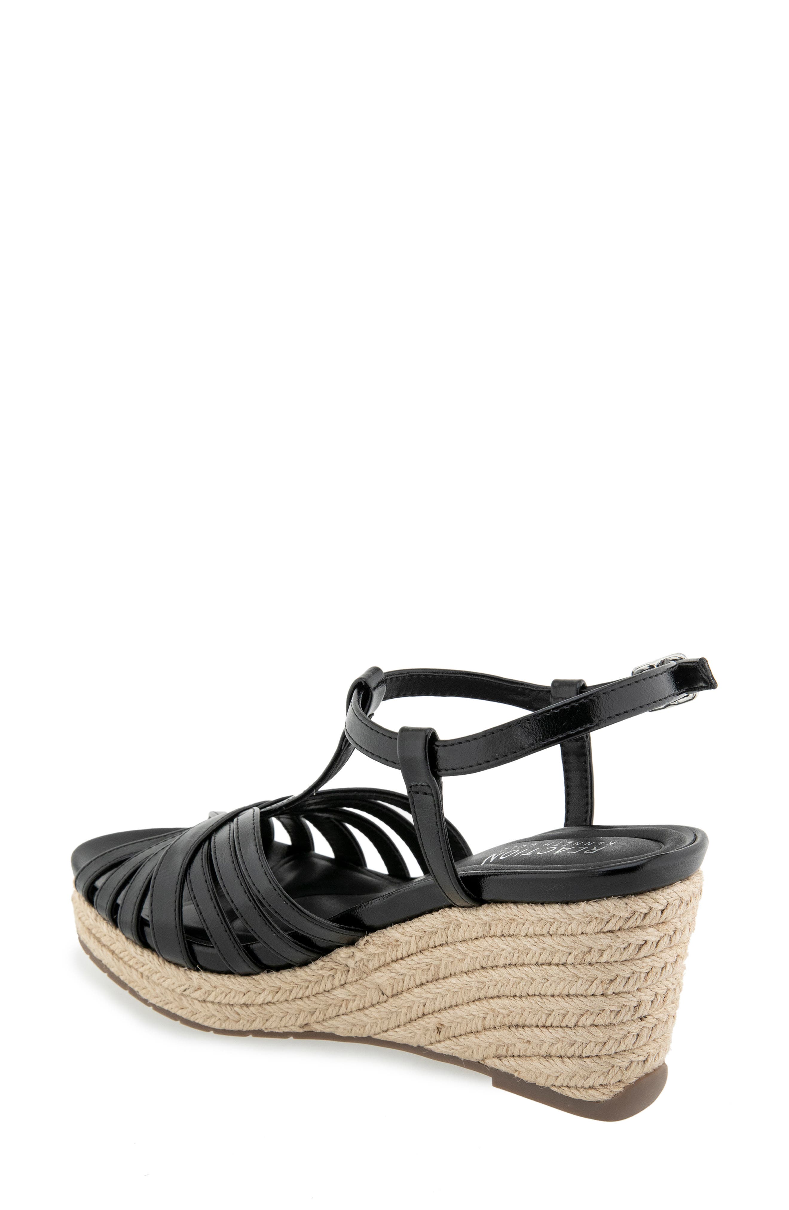 Reaction Kenneth Cole Capci Platform Wedge Sandal, Alternate, color, Black