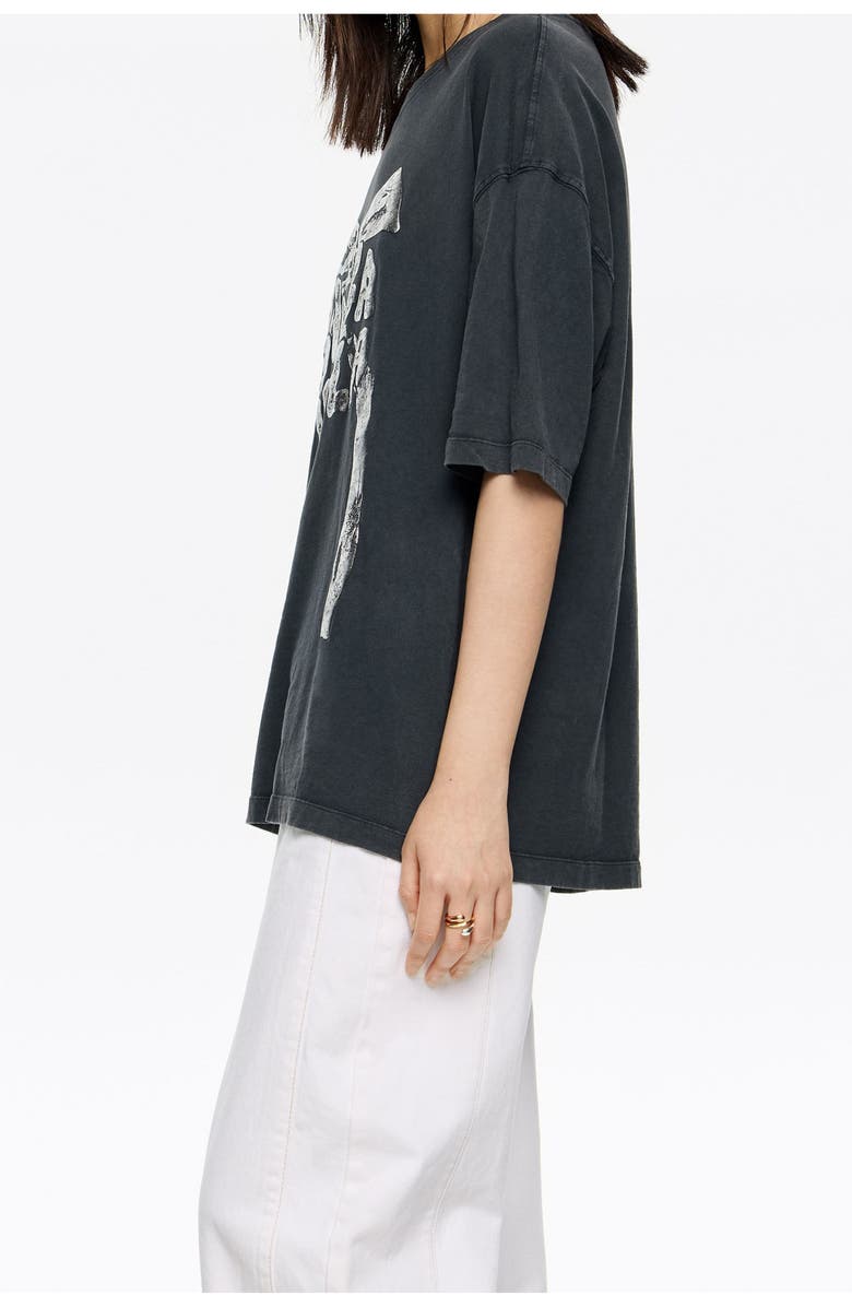 Bimba y Lola Logo Tie T-Shirt, Alternate, color, Washed Black