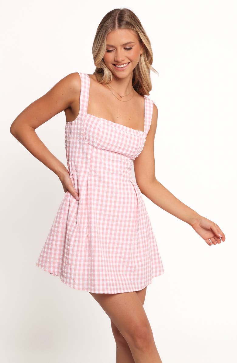 Petal & Pup Althea Sleeveless Minidress, Alternate, color, Pink Gingham