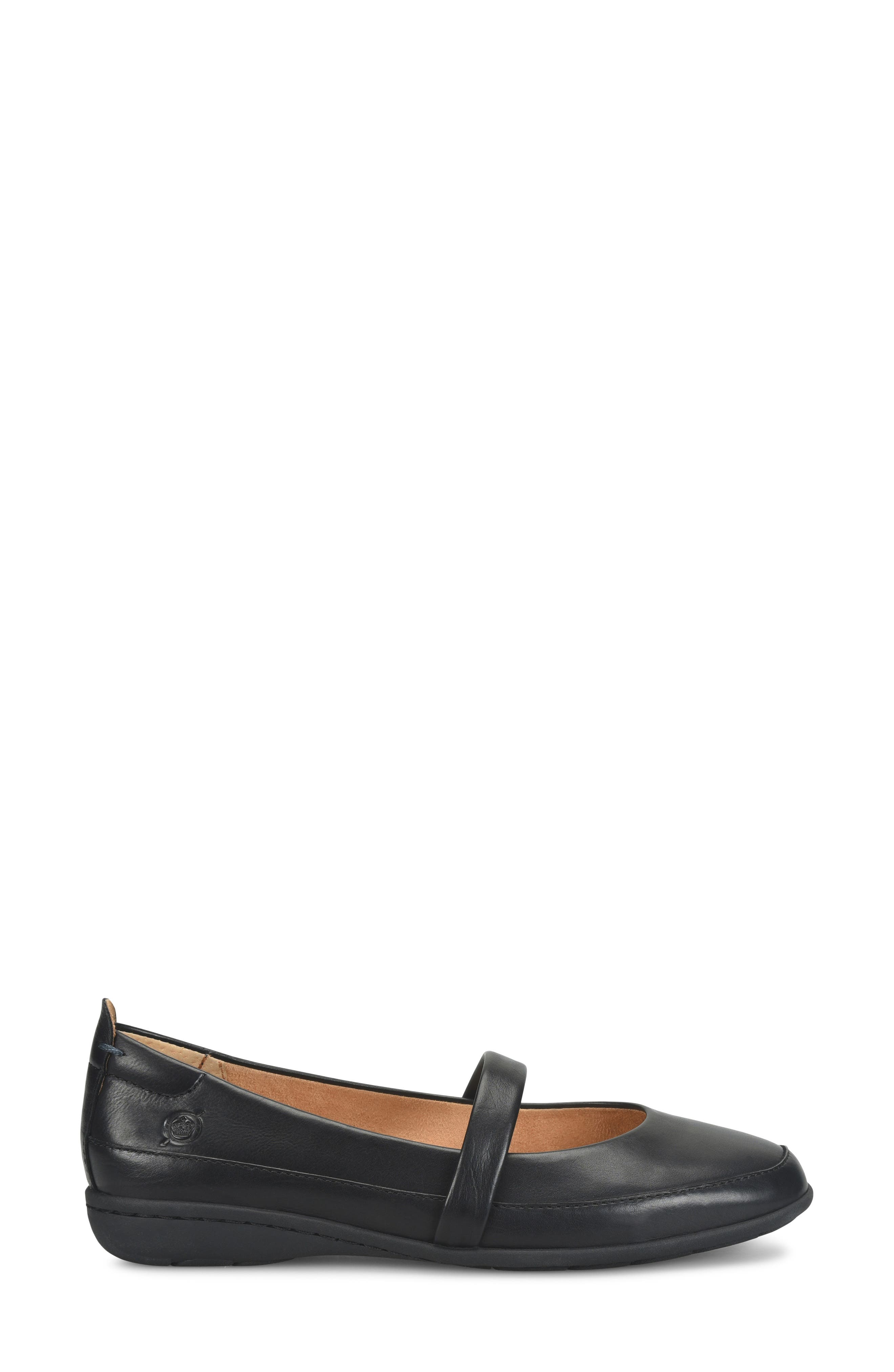 Fianna Leather Mary Jane Flat, Alternate, color, BLACK LEATHER