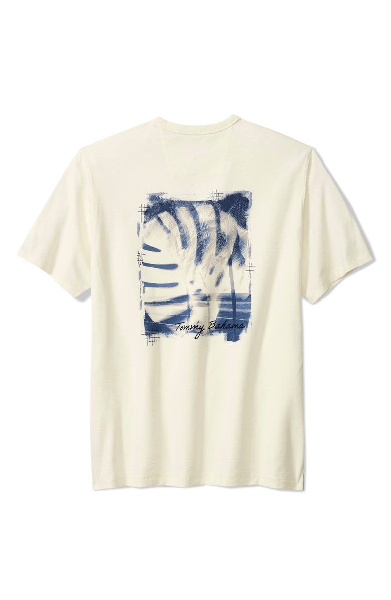 Tommy Bahama Monstera Blues Lux Cotton Graphic T-Shirt, Alternate, color, Vanilla Ice