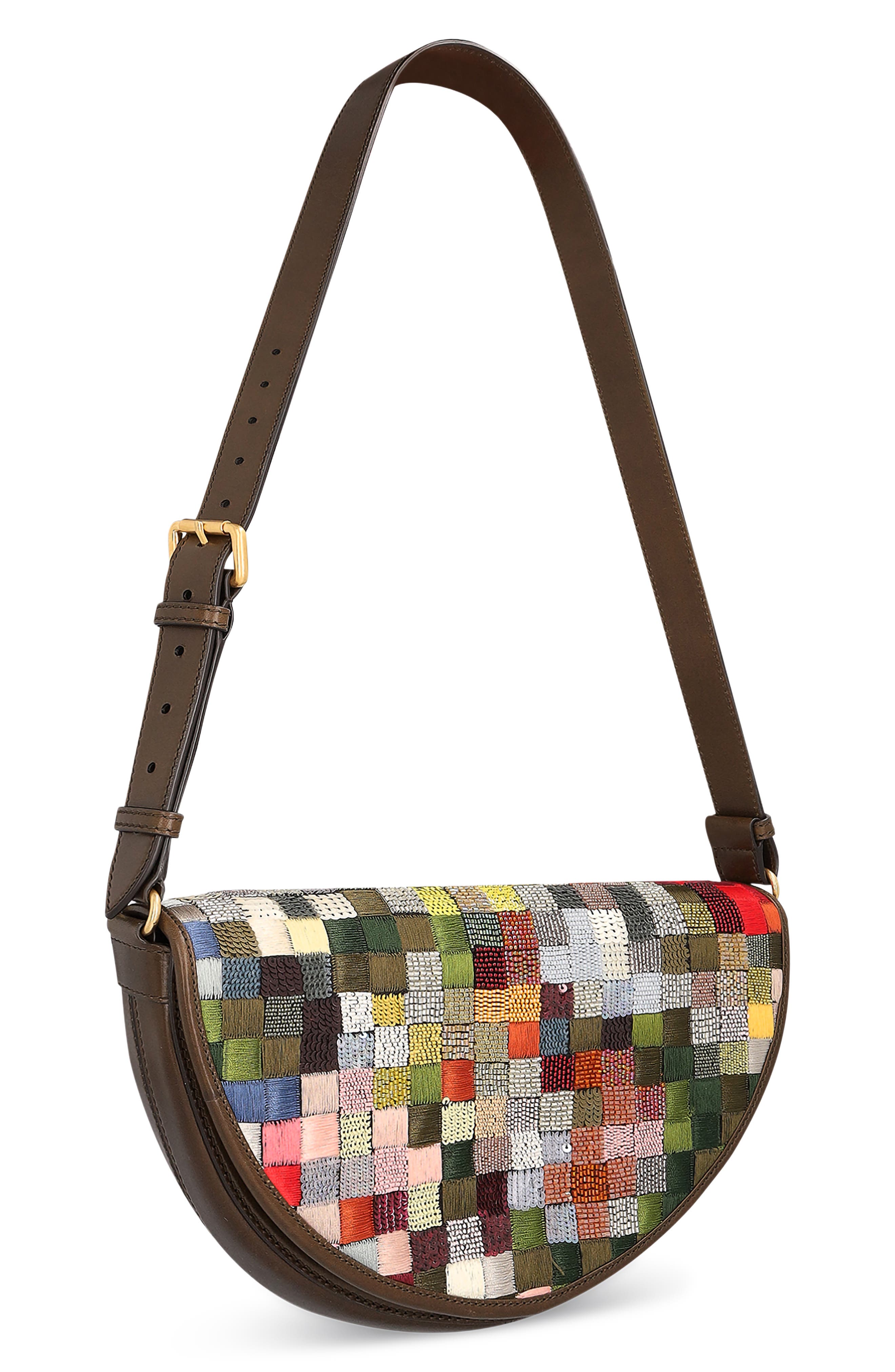 Embellished Silk & Viscose Shoulder Bag, Alternate, color, MULTI 980