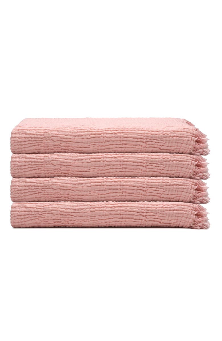 Olive & Linen Soho Supersoft Hand / Kitchen Towel Bundle, Main, color, Blush