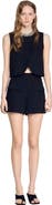 SANDRO High-waisted wool shorts