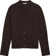 Helmut Lang Zephir Oversize Ribbed Wool Blend Cardigan