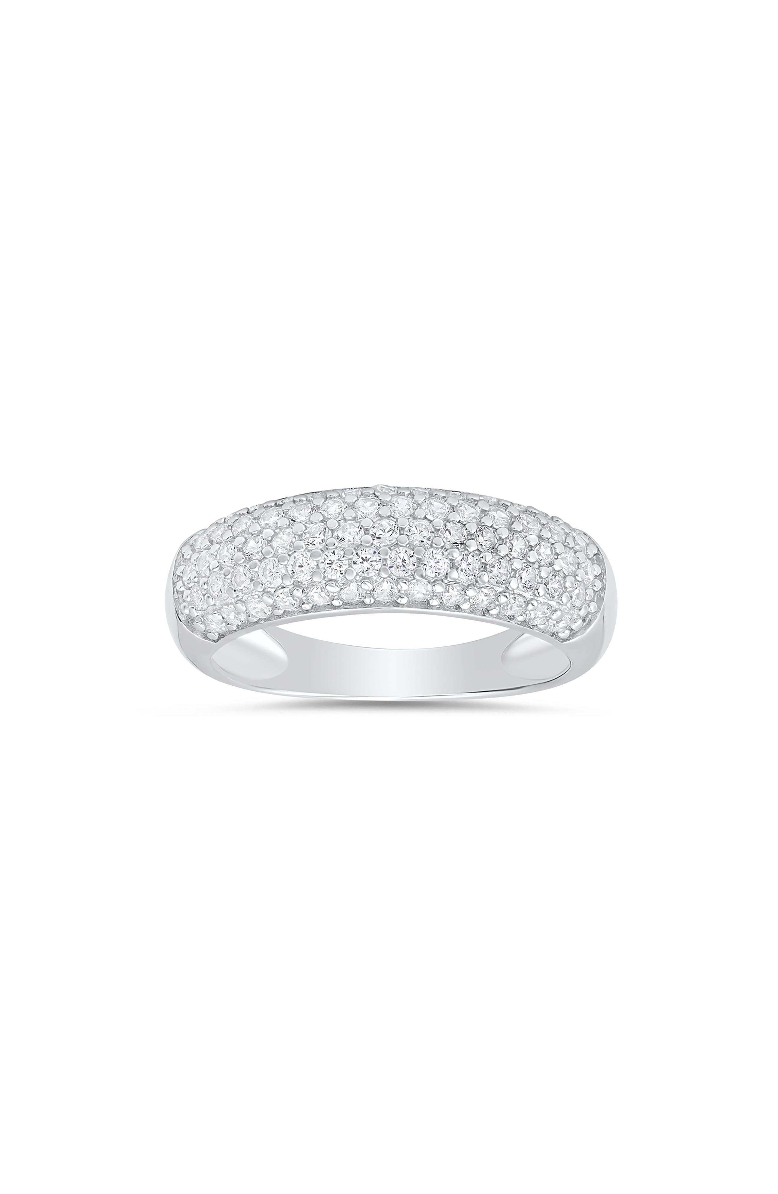 Queen Jewels Pavé Cubic Zirconia Domed Band Ring
