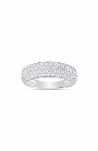 Pavé Cubic Zirconia Domed Band Ring