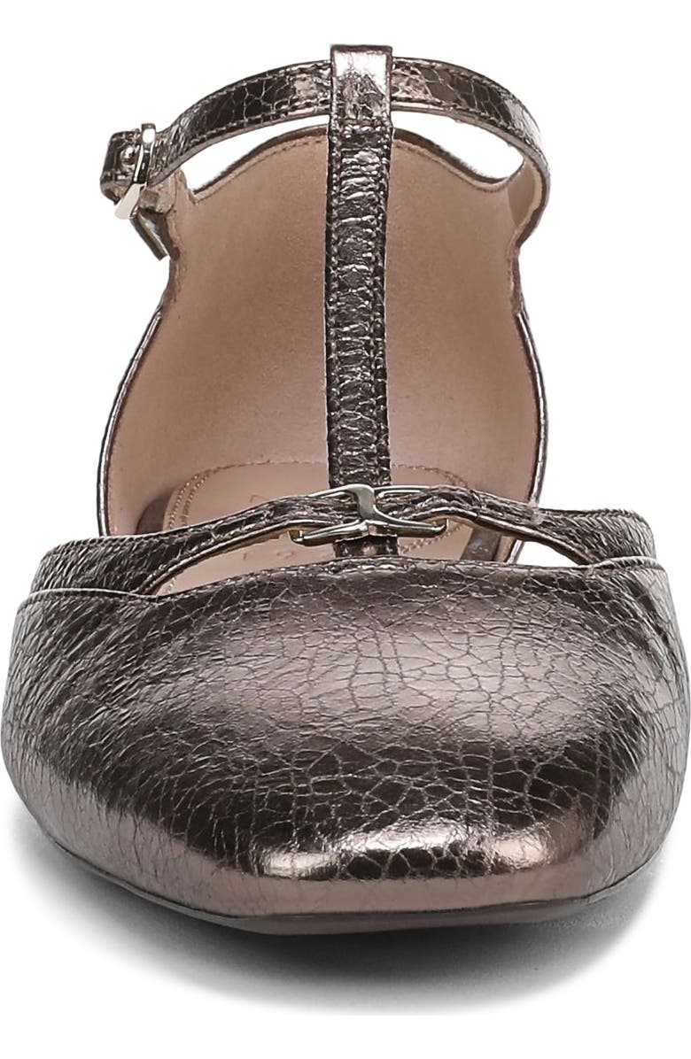 Naturalizer Caresse T-Strap Flat, Alternate, color, Pewter