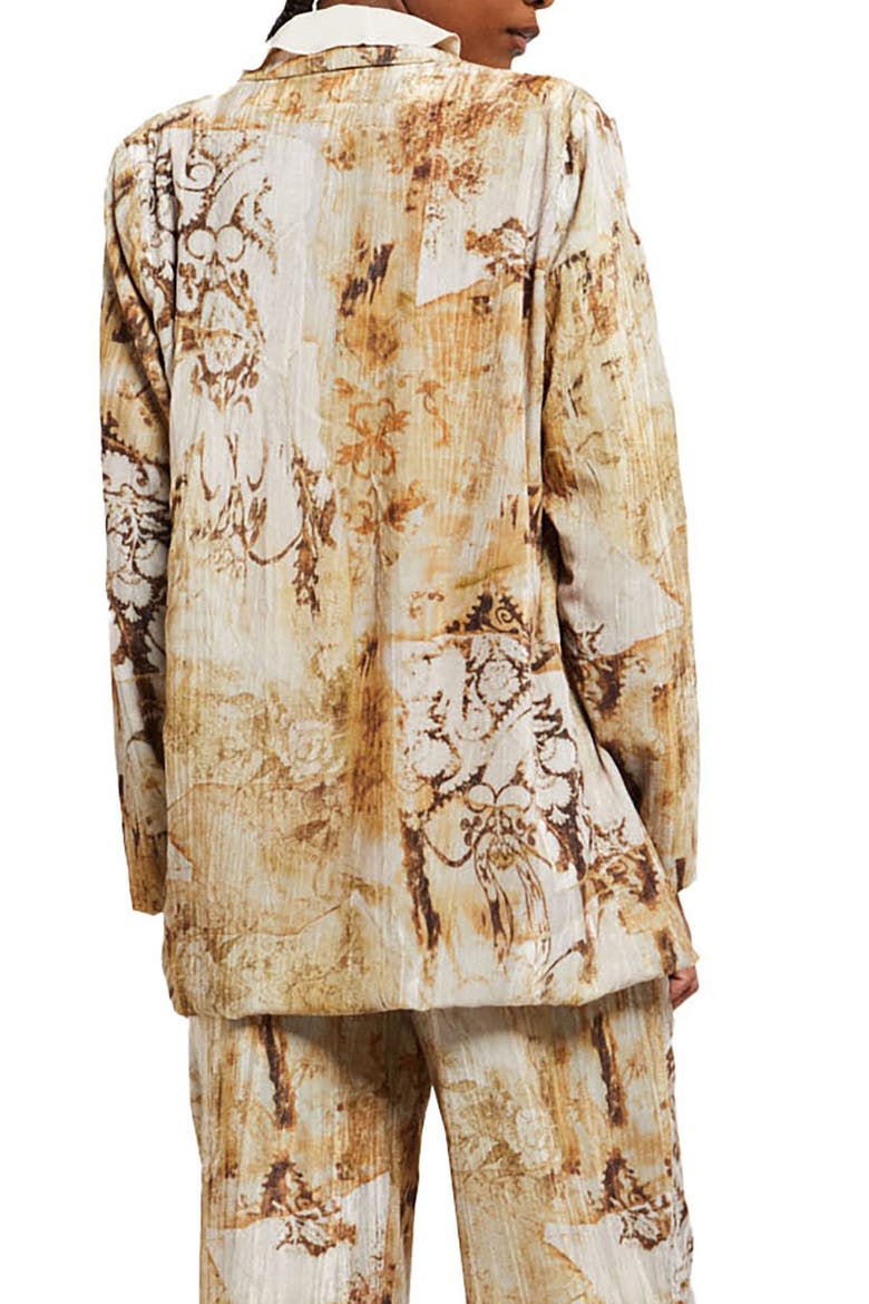 Patterned Blazer, Alternate, color, Beige