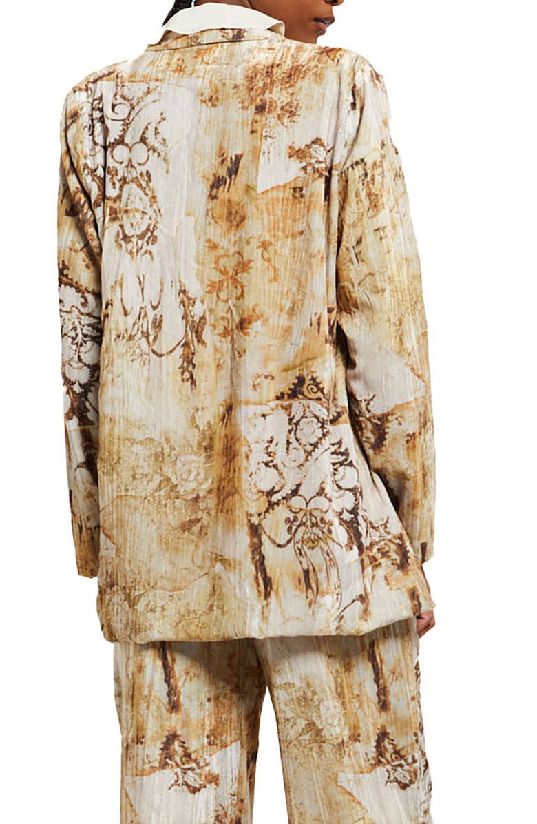 ottod'Ame Patterned Blazer, Alternate, color, Beige
