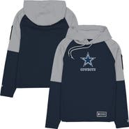 New Era Men's New Era Navy Dallas Cowboys Combine Authentic Color Block Raglan Pullover Hoodie