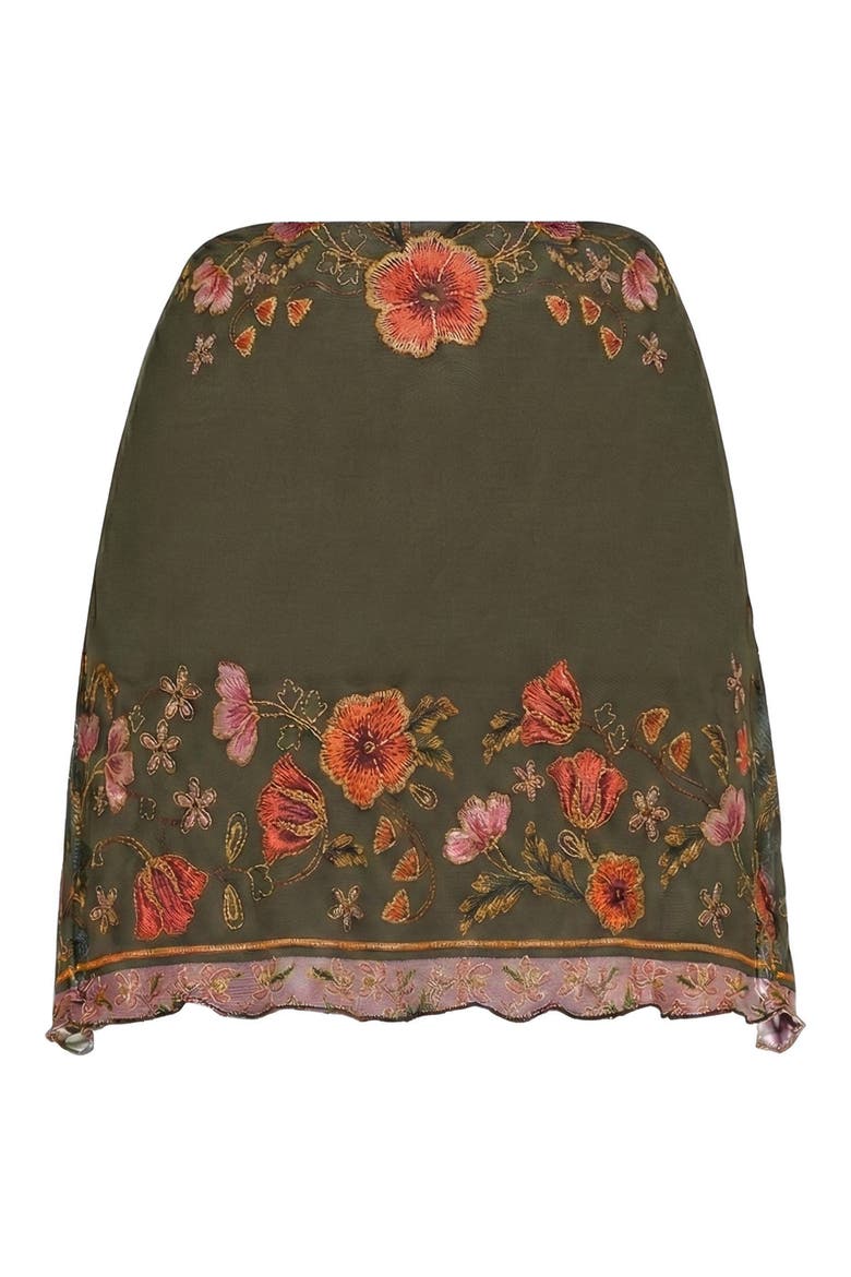 Aranxa Aura Cover-Up Skirt, Alternate, color, GREEN